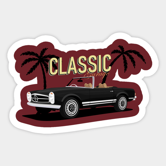 Classic Car Garage Collection Sticker by masjestudio